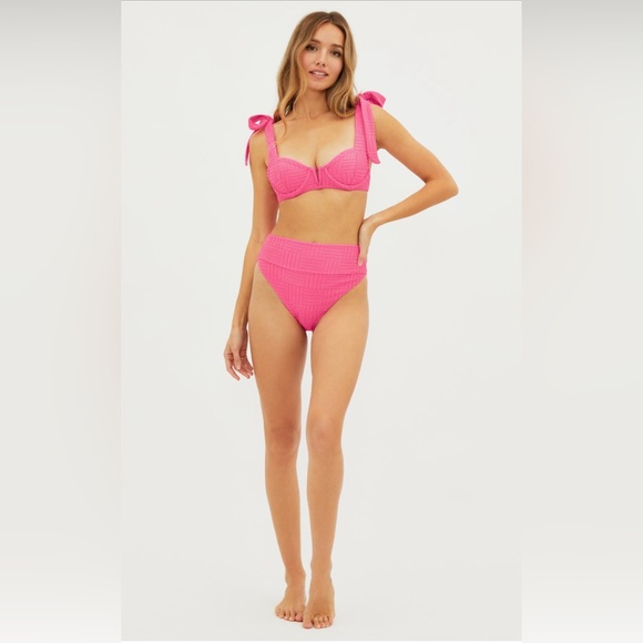 Beach Riot pink bikini set, Top underwire SZ X-Large, bottom sz Large,$196 - Picture 5 of 10
